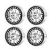1.9 Beadlock Wheel Rims 4PCS Metal Wheel Hub Set for 1/10 RC Crawler Axial SCX10 II 90046 SCX10 III AXI03007 TRX4 D90 (Black & Silver) view 2