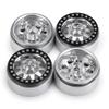1.9 Beadlock Wheel Rims 4PCS Metal Wheel Hub Set for 1/10 RC Crawler Axial SCX10 II 90046 SCX10 III AXI03007 TRX4 D90 (Black & Silver) view 3