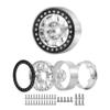 1.9 Beadlock Wheel Rims 4PCS Metal Wheel Hub Set for 1/10 RC Crawler Axial SCX10 II 90046 SCX10 III AXI03007 TRX4 D90 (Black & Silver) view 4