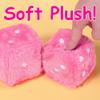 AuMoHall 2.95'' Retro Fuzzy Plush Dice Car Charm Square Rear View Mirror Hanging Ornament Accessories, Pink view 3