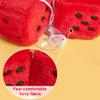 AuMoHall 2.95'' Retro Fuzzy Plush Dice Car Charm Square Rear View Mirror Hanging Ornament Accessories, Red view 4