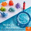 Bath Toys Playset, Fun Basketball Hoop & Balls, Bathtub Pool Shooting Game & Fishing Game, Sensory Suction Cup Spinner Spinning Top Baby Toy, for Little Boys Girls Kids Toddlers view 3