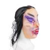 HAOZAIKEJI Halloween Scary Head Mask, Horror Animal Full Head Mask Death Witch Zombie Cosplay Costume Creepy Party Decoration Supplies (gray hair) view 3