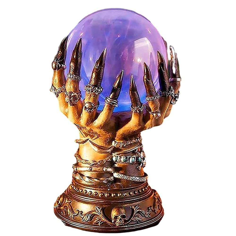 Maedack Halloween Crystal Ball Witch Celestial Crystal Ball Flashing Crystal Ball for Halloween Decoration