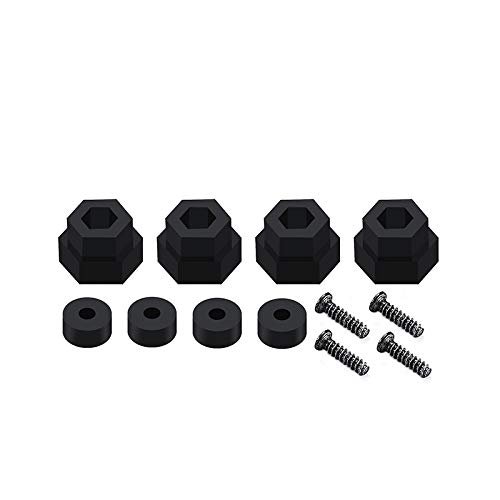 Alin-Z 4PCS 5Mm to 12Mm Wheel Axle Shaft Combiner Wheel Hex Adapter for WPL D12 C24 B36 MN D90 MN99S RC Car Upgrade Parts ( Color : Black )