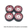 Alin-Z 4Pcs Rubber Tyre Tires Wheel for Wltoys K969 K989 P929 Iw04M AWD Iw02 Mini-Z Mini-D Mini-Q 1/28 RC Drift Racing Car ( Color : Black ) view 2