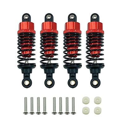 4Pcs Aluminum Alloy Shock Absorbers Damper Set for Tamiya TT-01 TT01 TT-02 TT02 1/10 RC Car Upgrade Parts ( Color : Red )