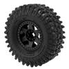 WONFAST 4PCS 2.2 Inch Plastic Beadlock Wheel Rims and 130MM Rubber Tires 12mm Hex Compatible with 1/10 RC Rock Crawler Car for Axial SCX10 Wraith RR10 TRX6 KM5 (Black) view 3