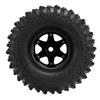 WONFAST 4PCS 2.2 Inch Plastic Beadlock Wheel Rims and 130MM Rubber Tires 12mm Hex Compatible with 1/10 RC Rock Crawler Car for Axial SCX10 Wraith RR10 TRX6 KM5 (Black) view 4