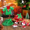 11 Pcs Christmas Doll Clothes Accessories Include Red Green Knitted Sweater Skirts Attachable Santa Snowman Gloves Socks Xmas Tree Decals Christmas Doll Outfit Dress Gift for Holiday Xmas view 2