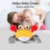 Crawling Crab Baby Toy Gifts: Tummy Time Toys Walking Dancing Cute Essentials Electric Induction Sensory Stuff Moving Babies Crabs with Light Up Music for Toddler Boys Girls Items Interaction Gadgets view 4