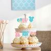 24Pcs Boy or Girl Cupcake Toppers Glitter Gender Reveal Onesie Question Mark Cupcake Picks Little Man or Little Lady Baby Shower Cake Decorations for Kids Birthday Gender Reveal Party Cake Decoration view 4
