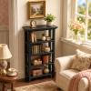 LUOZZY Doll House Book Shelf Mini Wooden Dollhouse Bookcase Furniture Decor view 4