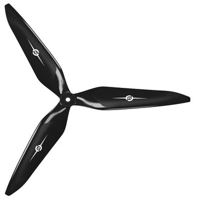 Master Airscrew 3X Power Series 12x11 3-Blade Propeller - Black - Reverse/Pusher/CW - Cinelifter, Heavylifter, X Class, Beast Class, Giant Drone Racing
