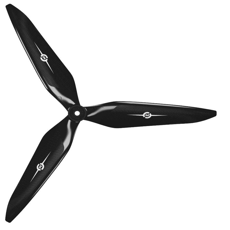 Master Airscrew 3X Power Series 12x11 3-Blade Propeller - Black - Normal/Tractor/CCW - Cinelifter, Heavylifter, X Class, Beast Class, Giant Drone Racing
