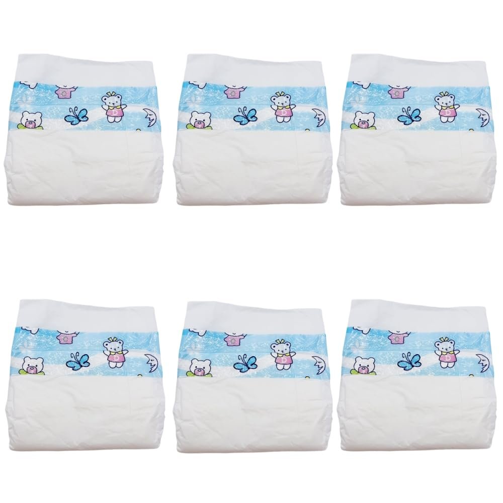 MAIHAO Reborn Baby Dolls Diapers 18-28 inch Newborn Reusable 6-Piece Pack Fit 18-28" Reborn Newborn Dolls