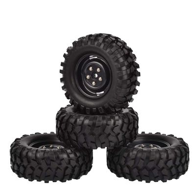 Alin-Z 4pcs 96mm 1.9 Inch Rubber Tires/Tyres and Wheel Rims for Axial SCX10 D90 Tamiya CC01 1:10 RC Rock Crawler Car