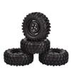 Alin-Z 4pcs 96mm 1.9 Inch Rubber Tires/Tyres and Wheel Rims for Axial SCX10 D90 Tamiya CC01 1:10 RC Rock Crawler Car view 1