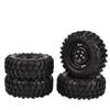 Alin-Z 4pcs 96mm 1.9 Inch Rubber Tires/Tyres and Wheel Rims for Axial SCX10 D90 Tamiya CC01 1:10 RC Rock Crawler Car view 2