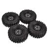 Alin-Z 4pcs 96mm 1.9 Inch Rubber Tires/Tyres and Wheel Rims for Axial SCX10 D90 Tamiya CC01 1:10 RC Rock Crawler Car view 4