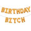 16 inch Happy Birthday Bitch Balloons, Aluminum Foil Banner Balloons for girlfriends Birthday Party Decorations and Supplies (BIRTHDAY BITCH Orange) view 1