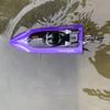 Ssccgym 2.4G 4ch Remote Control Racing Speed Boat Fast 25km/h with LED H100 H112 H122 for Boys Kids Adults Lake Pool Seas (Purple) view 4