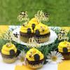 Gyufise 24Pcs Bumble Bee Cupcake Toppers Gold Glitter Babyshower Oh Baby Cake Toppers Oh Babee Cupcake Picks Bee Theme Baby Shower Gender Reveal Kids First Birthday Party Cake Decorations Supplies view 4