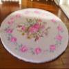 1?12 Scale Victorian Era Aubusson Design Round Miniature Rug Pink Rose Garland view 3