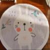 1?12 Scale Cute Bunny Bird Design Round Miniature Rug view 2