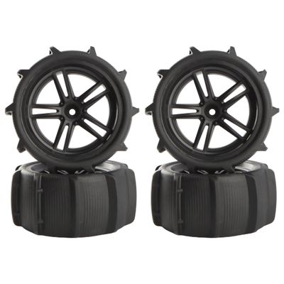 GDOOL 1/10 RC Paddle Tires Wheels 12mm Hex Snow Grass Tyer PX9200-29A for High Speed 9125 X07 X08 X17 RC Cars 9201E 9205E 9206E 200E 201E RZ001G-A 104009 2995 Trucks(4 Pieces)