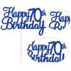 Gyufise 1Pc Happy 70th Birthday Cake Topper Glitter 70th Birthday Cake Pick Cheers to 70 Years Old 70 Fabulous Cake Decorations for 70th Birthday Theme Party Supplies view 3