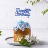 Gyufise 1Pc Happy 80th Birthday Cake Topper Glitter 80th Birthday Cake Pick Cheers to 80 Years Old Eighty Fabulous Cake Decorations for 80th Birthday Theme Party Supplies view 4