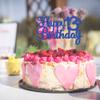 Gyufise 1Pc Happy 13th Birthday Cake Topper Blue Glitter 13th Birthday Cake Pick Cheers to 13 Years Old Official 13 Teenager Cake Decorations for 13th Birthday Theme Party Supplies view 4