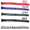 AMERICAN WIT Colorful W.W.J.D. Webbing Bracelets (12 Pack) (What would Jesus do?) Colors: black, army green, purple, bright red Religious Christian Wristband, view 2