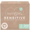 Earth & Eden Sensitive | Eco-Conscious & Hypoallergenic Diapers | Size 2 | 204 Count view 1