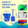 Beach Pail and Shovel Toy Set for Toddler 1-3 Includes 6.75 Inch Colorful Plastic Beach Buckets and Shovels for Sand Castle Building, Party Favors Decoration for Boys Girls Sandbox Toys (12 Pack) view 3