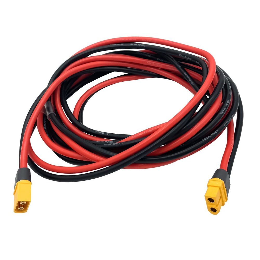 XT60 XT60h Male to XT60h XT-60 Female Connector with 1M 12AWG Silicon Wire for RC Lipo Battery FPV Drone