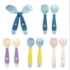 10 Pcs Toddler Utensils, Spoons and Forks Set with Bendable Handle, 5 Forks and 5 Spoons, Baby Feeding Set for Self Feeding view 1