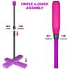 CeleMoon Adjustable TEE Foam T Ball Kids Baseball Softball Bat Set Batting, 8 Colored Balls Included for Toddler Girls Gift 3 4 5 Years Indoor Outdoor Sport Playing Toys (Pink) view 4