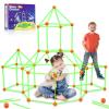 Getatoy Fort Building Kit for Kids - 100 Pcs Glow in The Dark Creative STEM Building Toys, Fun Fort Indoor Outdoor Toys Gift for Boys & Girls Age 5 6 7 8 9 10 Year Old view 1