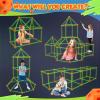 Getatoy Fort Building Kit for Kids - 100 Pcs Glow in The Dark Creative STEM Building Toys, Fun Fort Indoor Outdoor Toys Gift for Boys & Girls Age 5 6 7 8 9 10 Year Old view 3