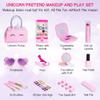 Pretend Play Makeup Kit for Little Girls with Unicorn Purse : Fake (Not Real) Make up Toy Set for Toddler and Kids - Includes Phone with Sounds, Princess Birthday Gift Set for Ages 3 4 5 6 7 8 Years view 3