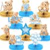 10 Pcs Bear Baby Shower Party Supplies Bear Honeycomb Centerpieces for We Can Bearly Wait Baby Party Decorations Table Honeycomb for Boys Kids Gender Reveal Baby Shower Wedding Birthday Party Favors view 1