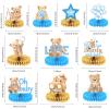 10 Pcs Bear Baby Shower Party Supplies Bear Honeycomb Centerpieces for We Can Bearly Wait Baby Party Decorations Table Honeycomb for Boys Kids Gender Reveal Baby Shower Wedding Birthday Party Favors view 2