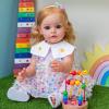 KAWAYII Toddler Full Body Reborn Baby Dolls Silicone Girl 22 Inch Soft Vinyl Handmade Realistic Newborn Baby Doll with Beautiful Dress view 1