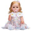 KAWAYII Toddler Full Body Reborn Baby Dolls Silicone Girl 22 Inch Soft Vinyl Handmade Realistic Newborn Baby Doll with Beautiful Dress view 2