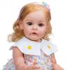 KAWAYII Toddler Full Body Reborn Baby Dolls Silicone Girl 22 Inch Soft Vinyl Handmade Realistic Newborn Baby Doll with Beautiful Dress view 3