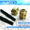 Club 5 Racing Brass Extended Wheel Hex (13 mm) w/ Steel Stub Axle for SCX10 III Portal Axle view 2