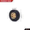 RCAWD Chromed Brass Wheel and Tire Glue Free Weights for Axial 1/24 SCX24 Upgrades Crawlers, 62G 1.0 inch RC Wheel & Tires Set, Parts for AXI90081 AXI00001 AXI00002 AXI00005 AXI00006 Yellow view 4
