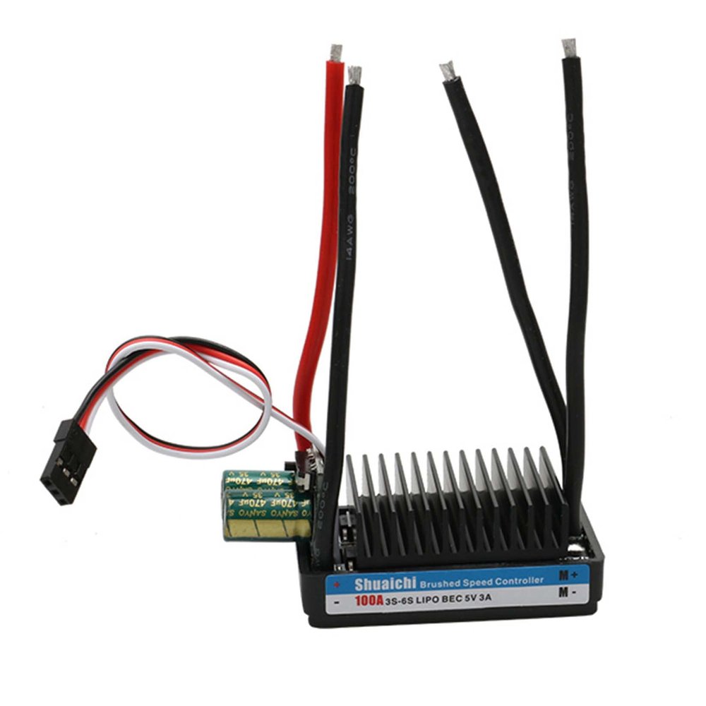 1000W 100A 110A Bidirectional Brushed ESC RC Scale Boat Car Dual Way 775 795 895 997 Motor Speed Controller 12-24V for Home Garden Electric Lawn Mower Remote Control Harvester Motor Parts